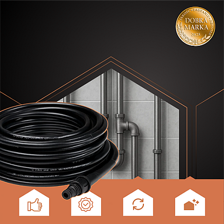 Pipe cleaning hose with adapter 15m Ruhhy 26132