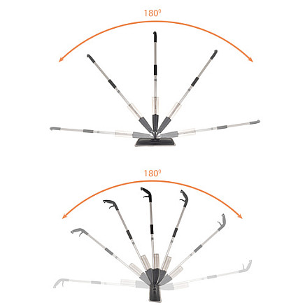Mops ar izsmidzinātāju Ruhhy 26152, 600 ml, pelēks/balts