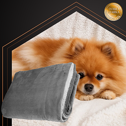 Double-sided blanket 150x200cm dark gray Ruhhy 26292