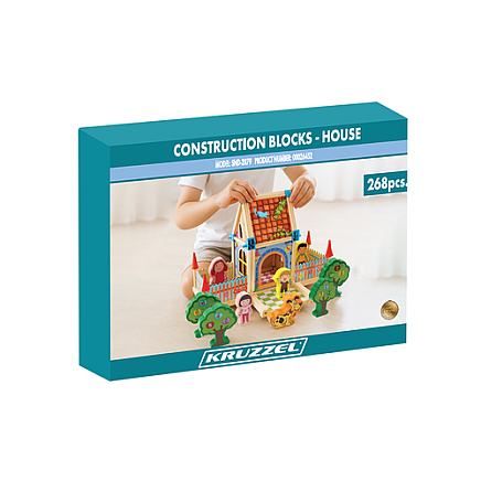 Koka konstruktors Māja 268 elementi Kruzzel 26452