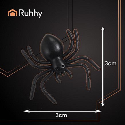 Plastic spiders - decoration - 10 pcs Ruhhy 26028