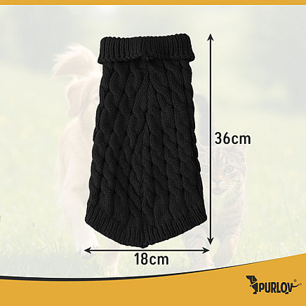 Dog/cat clothes size L black Purlov 26218