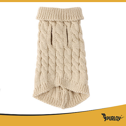 Dog/cat clothes size S beige Purlov 26216