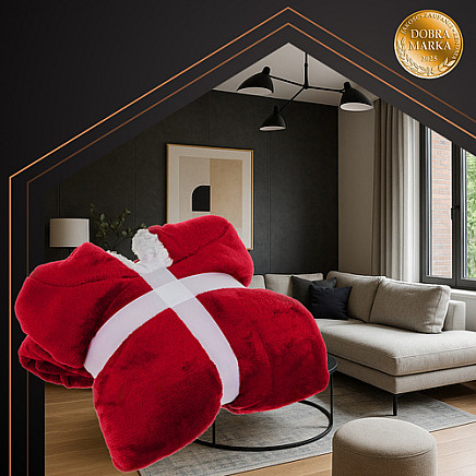 Liela izmēra džemperis-sega ar kapuci Ruhhy 26145, sarkans