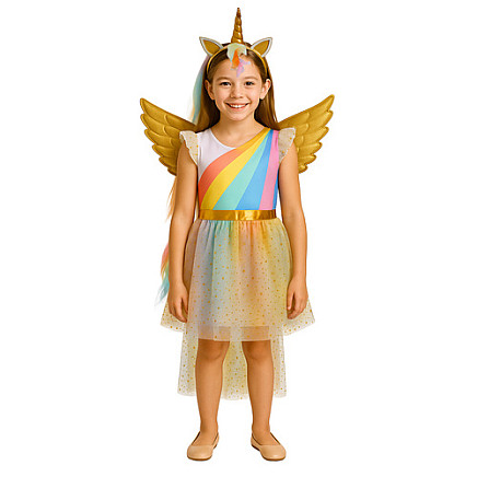 3-piece unicorn costume 130-140cm Kruzzel 26677 - 5900779960442 3-piece unicorn costume 130-140cm Kruzzel 26677