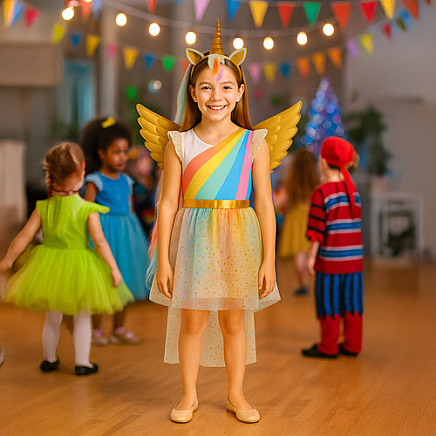 3-piece unicorn costume 130-140cm Kruzzel 26677 - 5900779960442 3-piece unicorn costume 130-140cm Kruzzel 26677