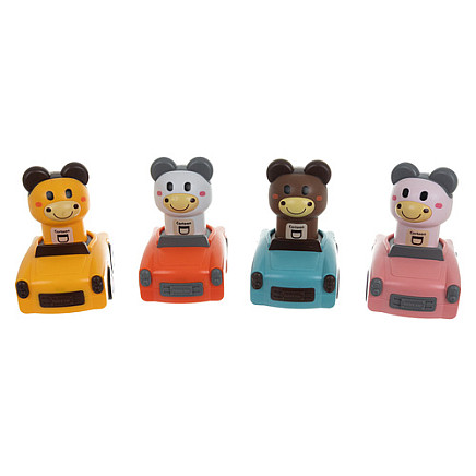 Sensorās rotaļu mašīnītes ar dzīvniekiem, 4 gab. komplekts 26728