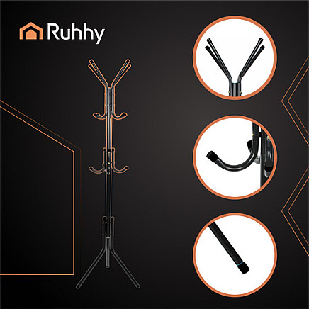 Stāvpakaramais drēbēm Ruhhy 26362, 175 cm, melns