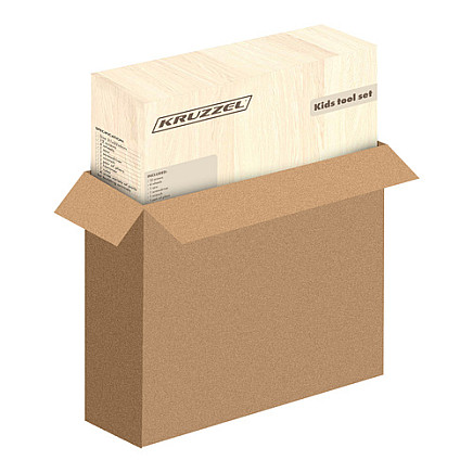 Koka konstruktors ar darbarīkiem kastē Kruzzel 26581