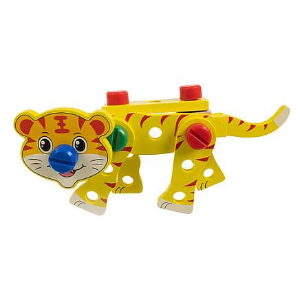 Koka konstruktors ar darbarīkiem kastē Kruzzel 26581