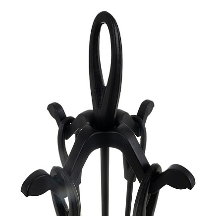 Vintage stila kamīna piederumu komplekts Kaminer 25969, 5 daļas, melns