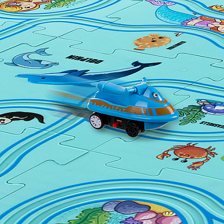 Attīstošais puzles konstruktors auto trase KRUZZEL 24851