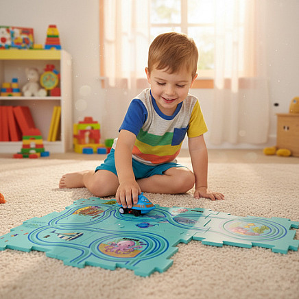 Attīstošais puzles konstruktors auto trase KRUZZEL 24851