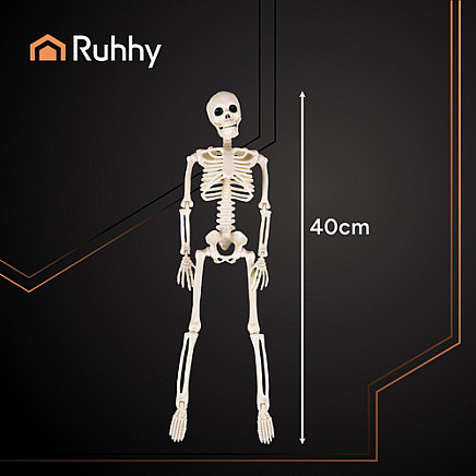 Kustīgs piekarams skelets Helovīna dekorācija 40cm Ruhhy 26027