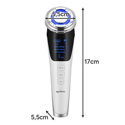 Sejas masieris Soulima 25888 5-in-1 ar EMS liftingu un LED terapiju