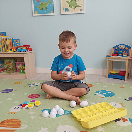 Attīstošais olu šķirotājs 12 gab., Montesori formu puzle 26653