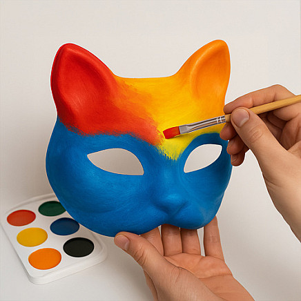 DIY Cat Mask 6 pcs + Accessories Maaleo 26570