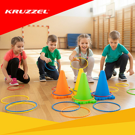 Veiklības spēle bērniem 3in1 Kruzzel 26514, gredzenu mešana