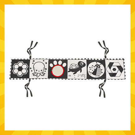 Mīksta sensorā grāmatiņa zīdaiņiem Kruzzel 26461, kontrastu rotaļlieta