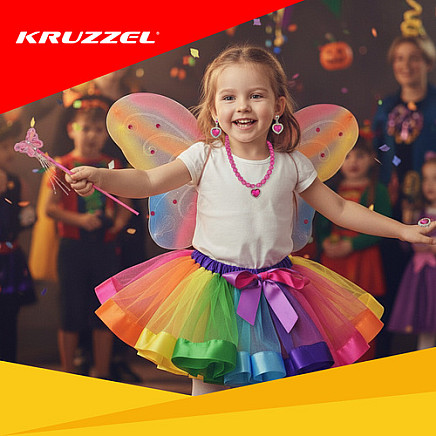 Kruzzel bērnu tauriņa kostīms 6 d. 26742, daudzkrāsains