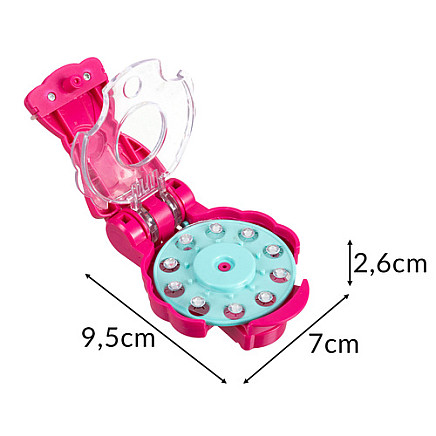 Matu rotāšanas ierīce ar 180 kristāliem, Glam spīdumu aplikators matiem un drēbēm 26726