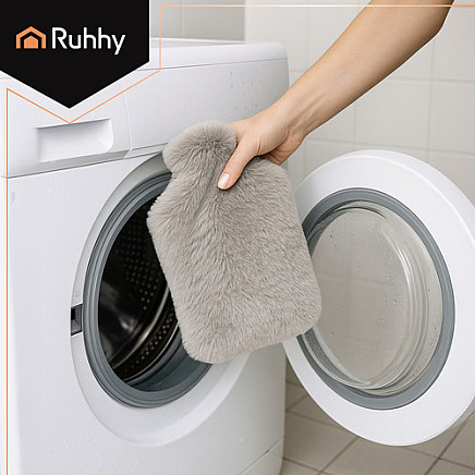 Rubber hot water bottle in a cover 1.8L Ruhhy 26383