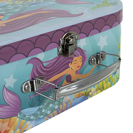 Bērnu tējas servīze ar nāriņu, metāla rotaļu trauki koferī