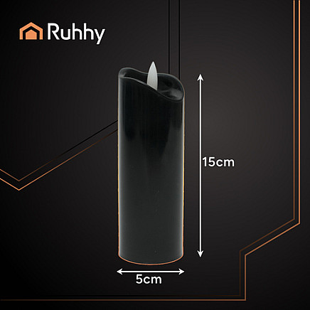 LED sveces 12 gab. 15cm Ruhhy 26382, melnas