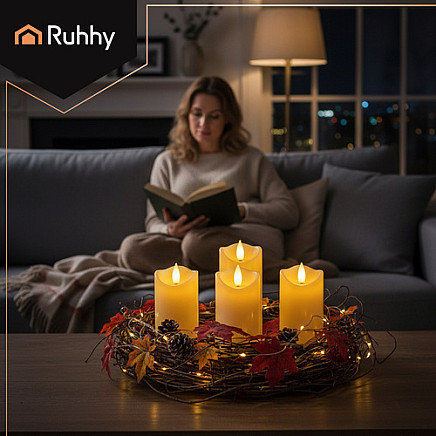 LED candle/insert 12.5x5cm 4pcs Ruhhy 26485