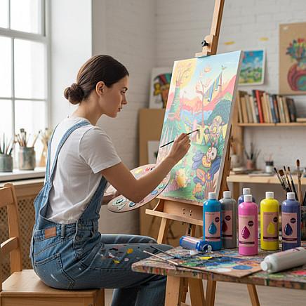 Poster paints - set of 18 pcs x 500 ml Maaleo 26341