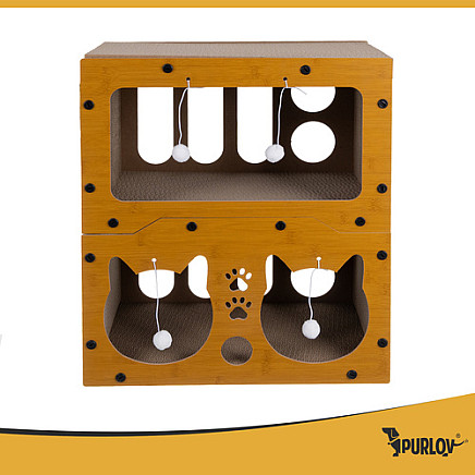 Cat scratching post - two-story house Purlov 27017