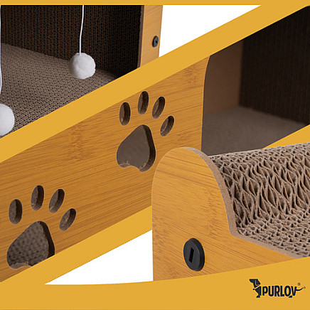 Cat scratching post - two-story house Purlov 27016