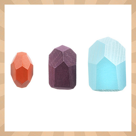 Koka balansēšanas akmeņi Kruzzel 26323, 16 gab. attīstoša rotaļlieta bērniem