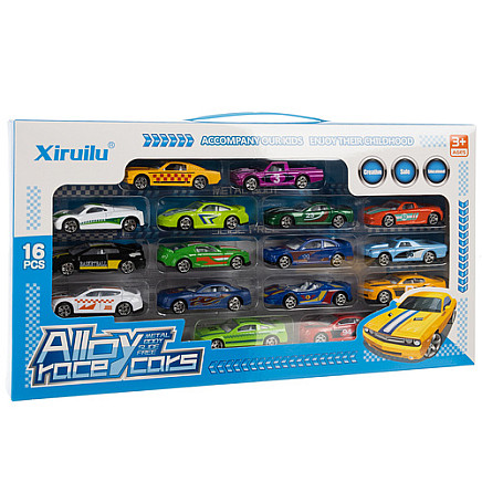 Krāsainas Metāla Mašīnas – 16 gab. Xiruilu