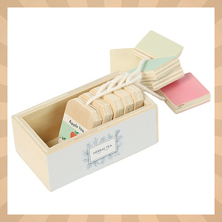 Koka tējas servīze Kruzzel 26543, 16 el. rotaļu komplekts bērnu virtuvei