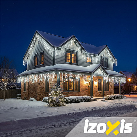 Lampki zew. 500LED 22,5m zimny biały Izoxis 26705