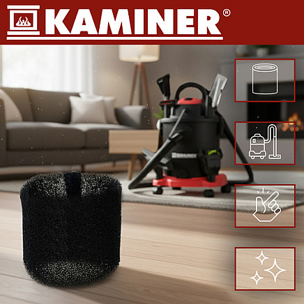 Sūkļa filtrs putekļsūcējam Kaminer 23918 26747, 28x7.5 cm