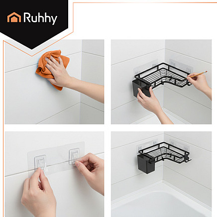 Półka łazienkowa narożna- zestaw 2szt. Ruhhy 27092