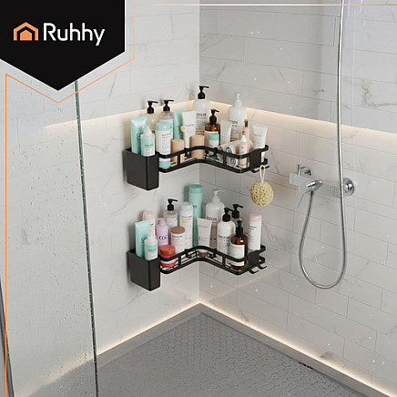 Półka łazienkowa narożna- zestaw 2szt. Ruhhy 27092