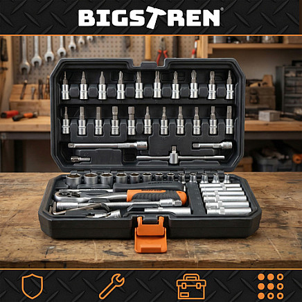 Tool set in a 56-piece case. Bigstreen 26845