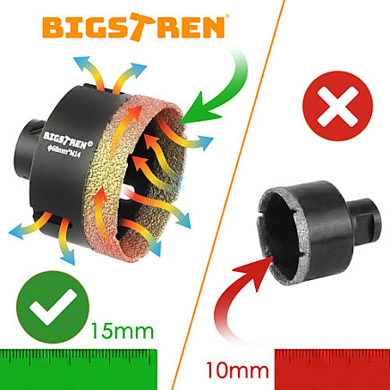 Diamond hole saws - set of 7 Bigstreen 27080