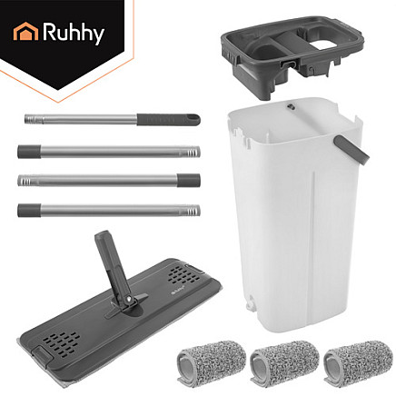 Mop dwukomorowy 8,5L z nakładkami Ruhhy 27231