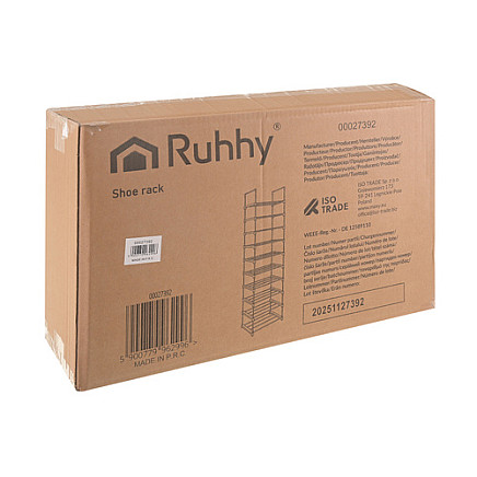 Ruhhy 10-level shoe shelf 45x30x174cm