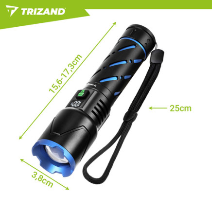 800lm Trizand 26950 tactical flashlight