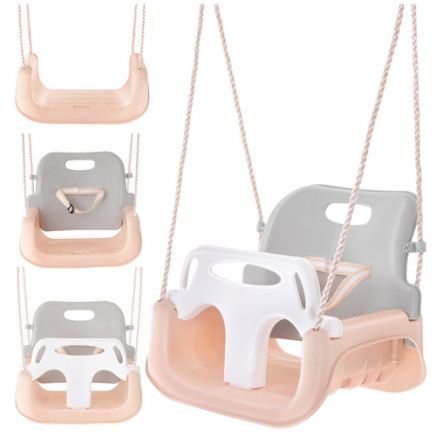 Kruzzel 3-in-1 gray-beige childrens swing