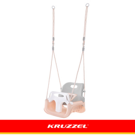 Kruzzel 3-in-1 gray-beige childrens swing