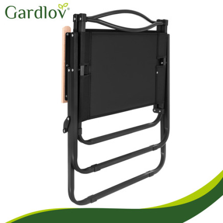 Krzesło ogrodowe 54x56x79cm czarne Trizand