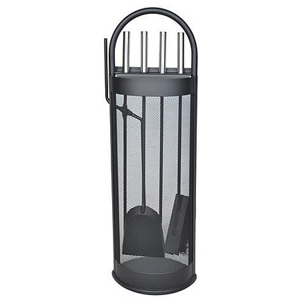 Kamīna Krāsns Piederumu Rīku Aksesuāru Komplekts 5 gb., Melns