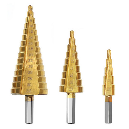 Set of conical drills - 3 pcs.
