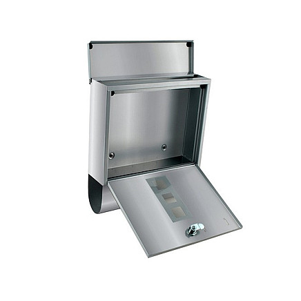 Серебряный ящик для писем с защитой от непогоды и прорезью для газет - долговечный, доступ с ключом, простой монтаж с помощью прилагаемого оборудования